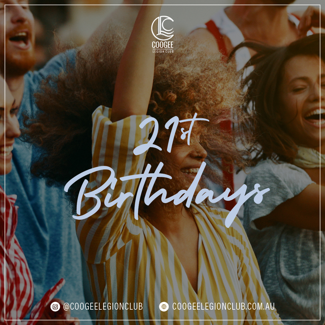 Celebrate 21st Birthdays at Coogee Legion